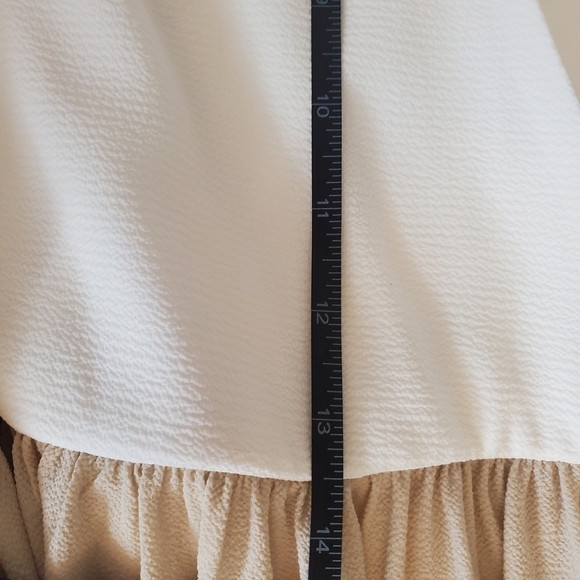 NWT Danny & Nicole Ruffle Sleeveless Colorblock  Fit and Flare Dress Size 4 - Picture 6 of 14